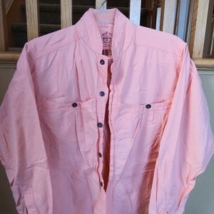 Peach button up shirt by MIDDY, L